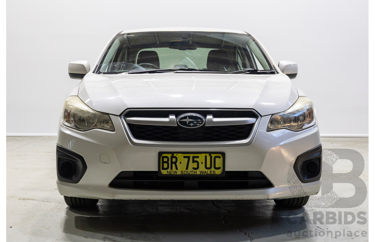 06/2012 Subaru Impreza 2.0i (AWD) MY12 4d Sedan White 2.0L