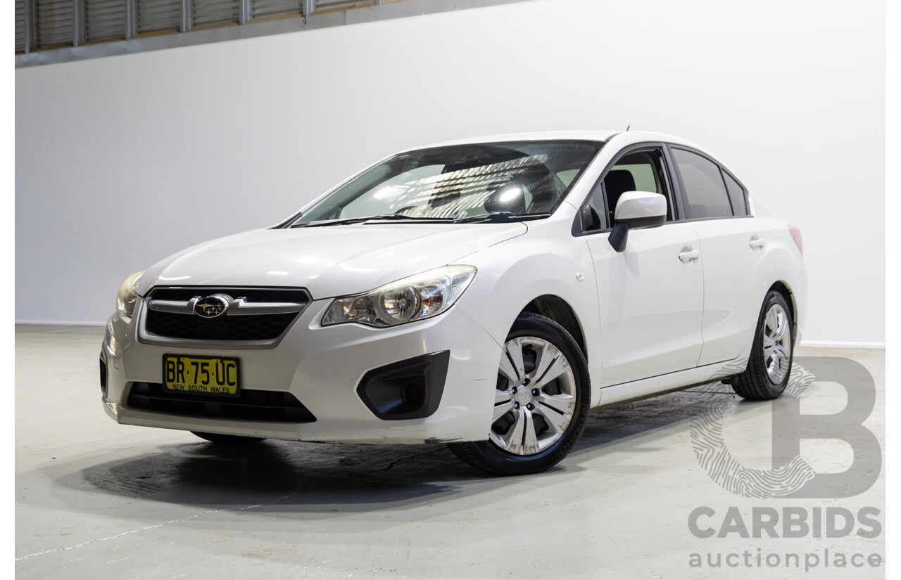 06/2012 Subaru Impreza 2.0i (AWD) MY12 4d Sedan White 2.0L