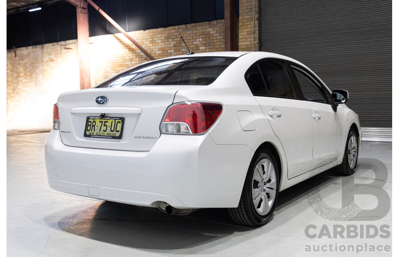 06/2012 Subaru Impreza 2.0i (AWD) MY12 4d Sedan White 2.0L