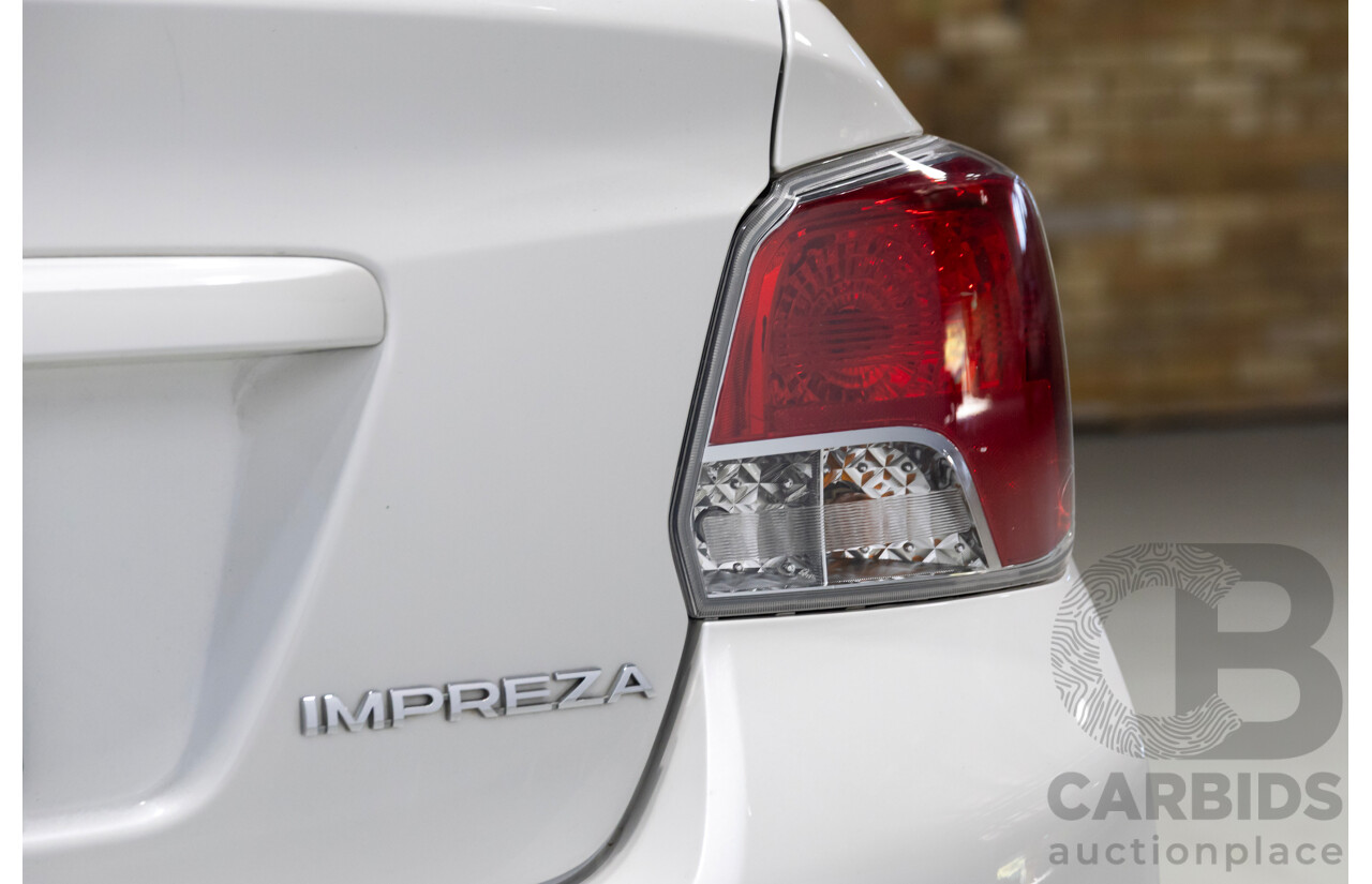 06/2012 Subaru Impreza 2.0i (AWD) MY12 4d Sedan White 2.0L