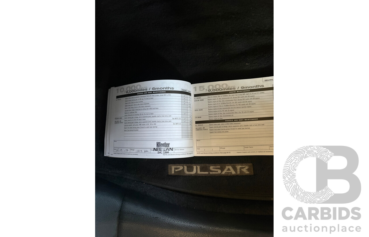 09/2016 Nissan Pulsar ST C12 SERIES 2 5d Hatchback White 1.8L