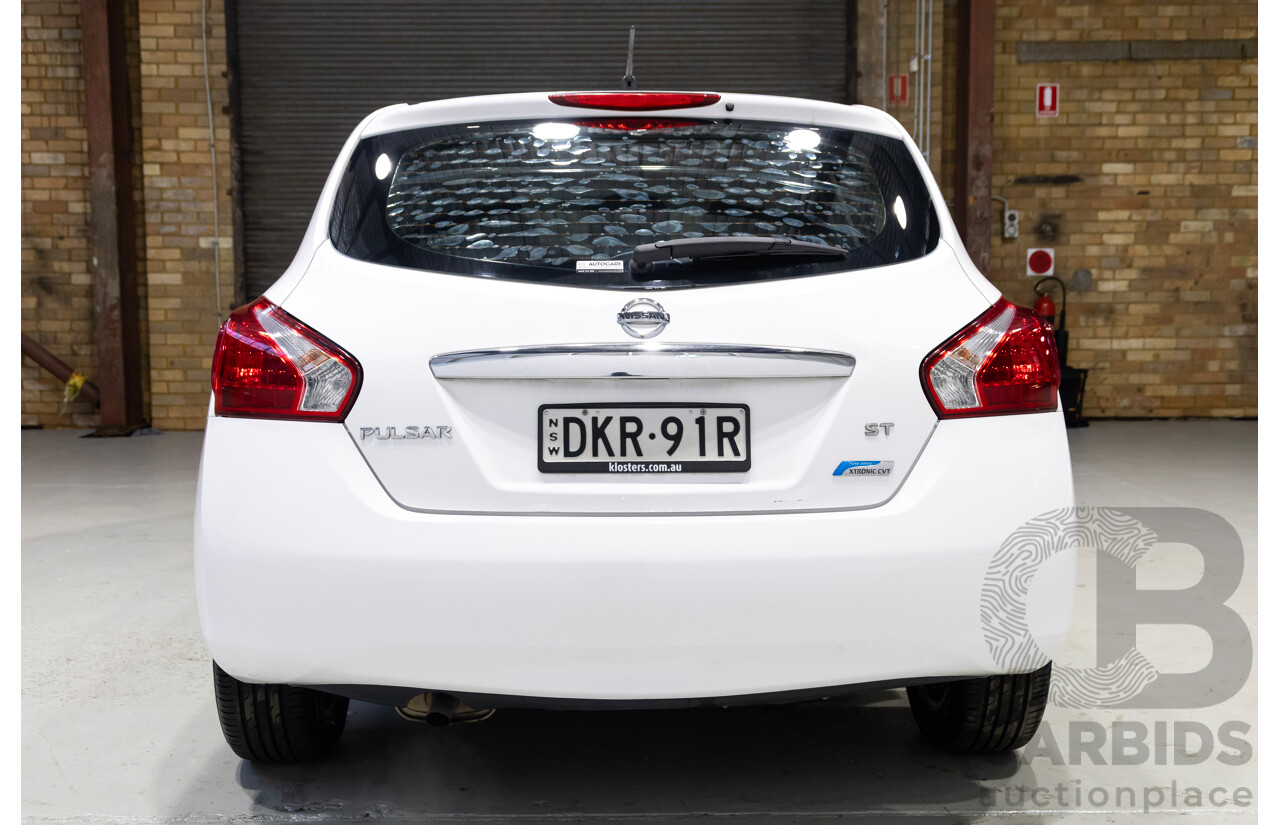 09/2016 Nissan Pulsar ST C12 SERIES 2 5d Hatchback White 1.8L