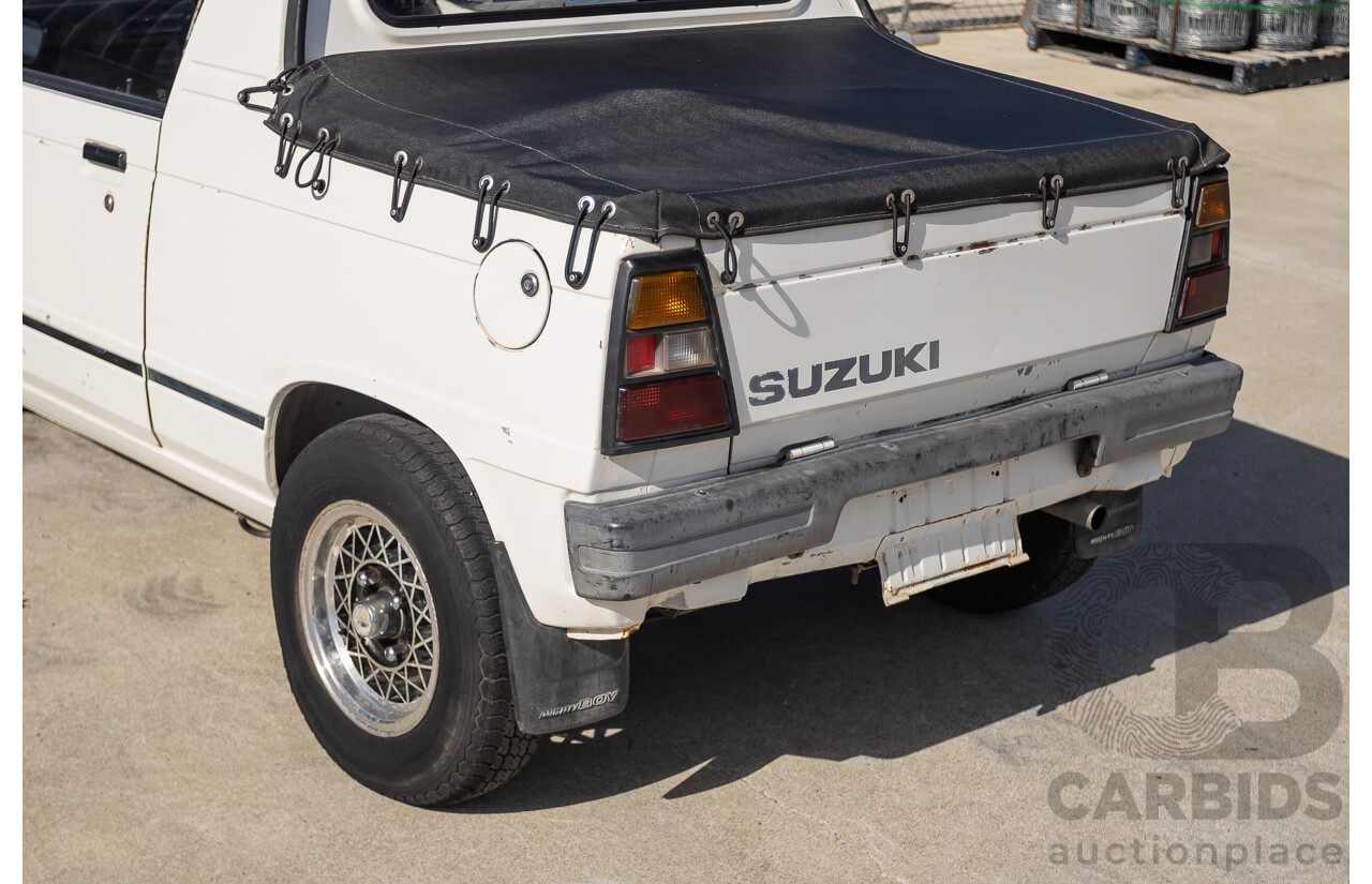 8/1985 Suzuki Mighty Boy (SS40T) 2d Pick Up Winter White 543cc