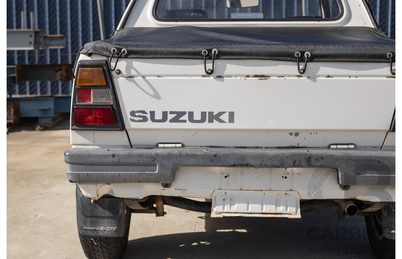 8/1985 Suzuki Mighty Boy (SS40T) 2d Pick Up Winter White 543cc
