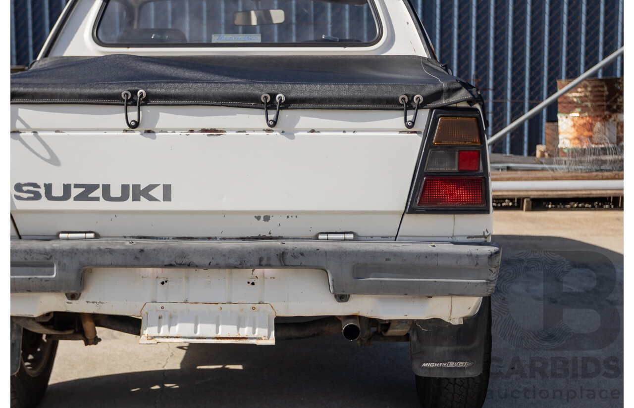 8/1985 Suzuki Mighty Boy (SS40T) 2d Pick Up Winter White 543cc