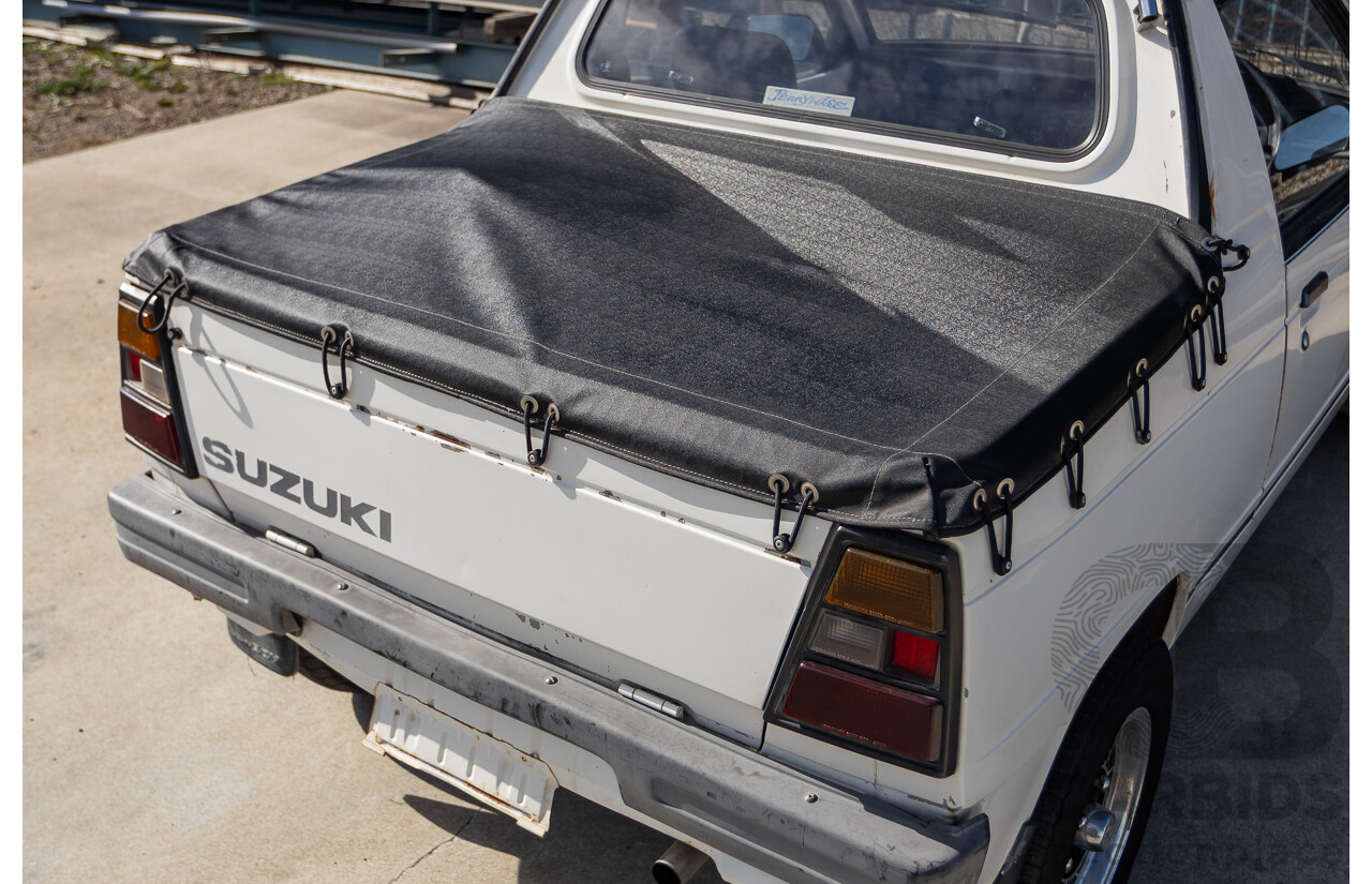 8/1985 Suzuki Mighty Boy (SS40T) 2d Pick Up Winter White 543cc