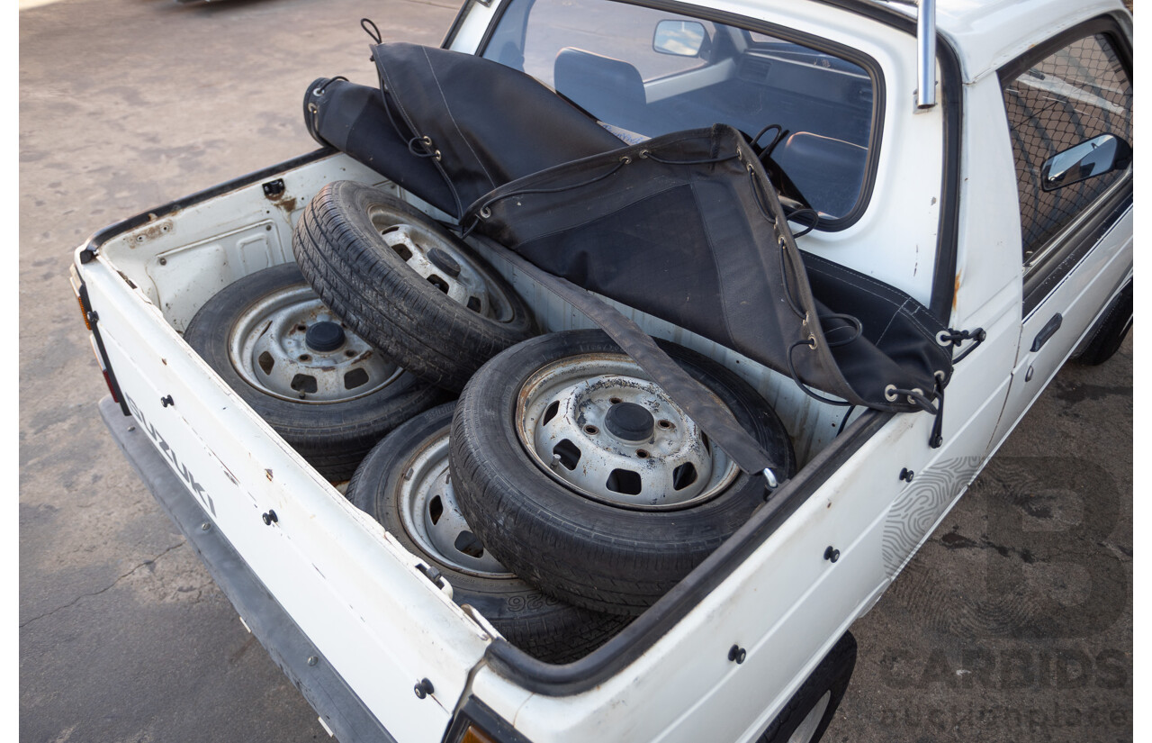 8/1985 Suzuki Mighty Boy (SS40T) 2d Pick Up Winter White 543cc