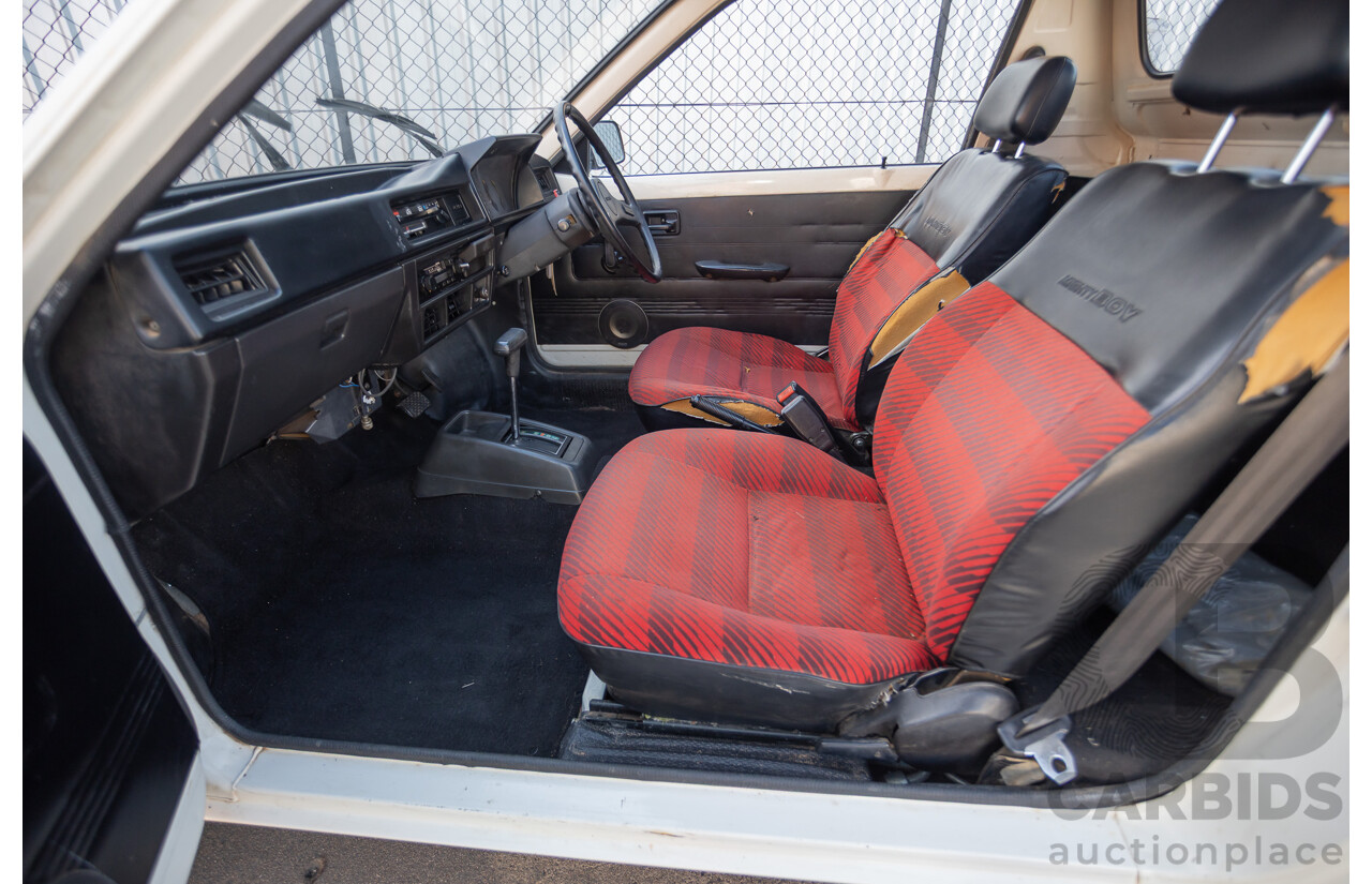 8/1985 Suzuki Mighty Boy (SS40T) 2d Pick Up Winter White 543cc