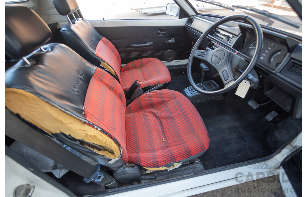 8/1985 Suzuki Mighty Boy (SS40T) 2d Pick Up Winter White 543cc