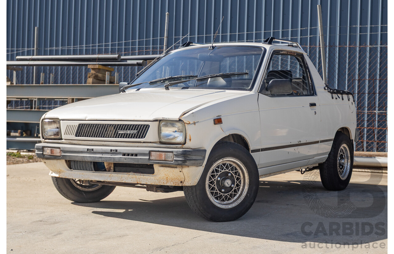 8/1985 Suzuki Mighty Boy (SS40T) 2d Pick Up Winter White 543cc