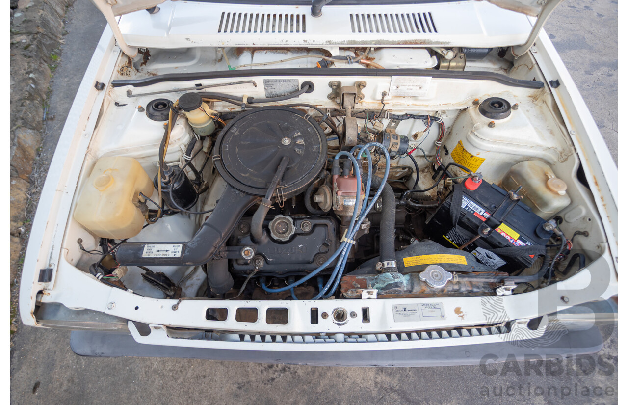 8/1985 Suzuki Mighty Boy (SS40T) 2d Pick Up Winter White 543cc