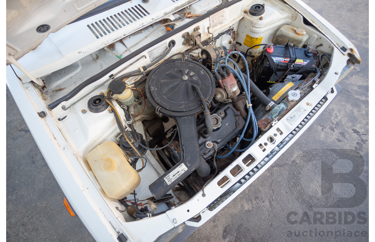 8/1985 Suzuki Mighty Boy (SS40T) 2d Pick Up Winter White 543cc
