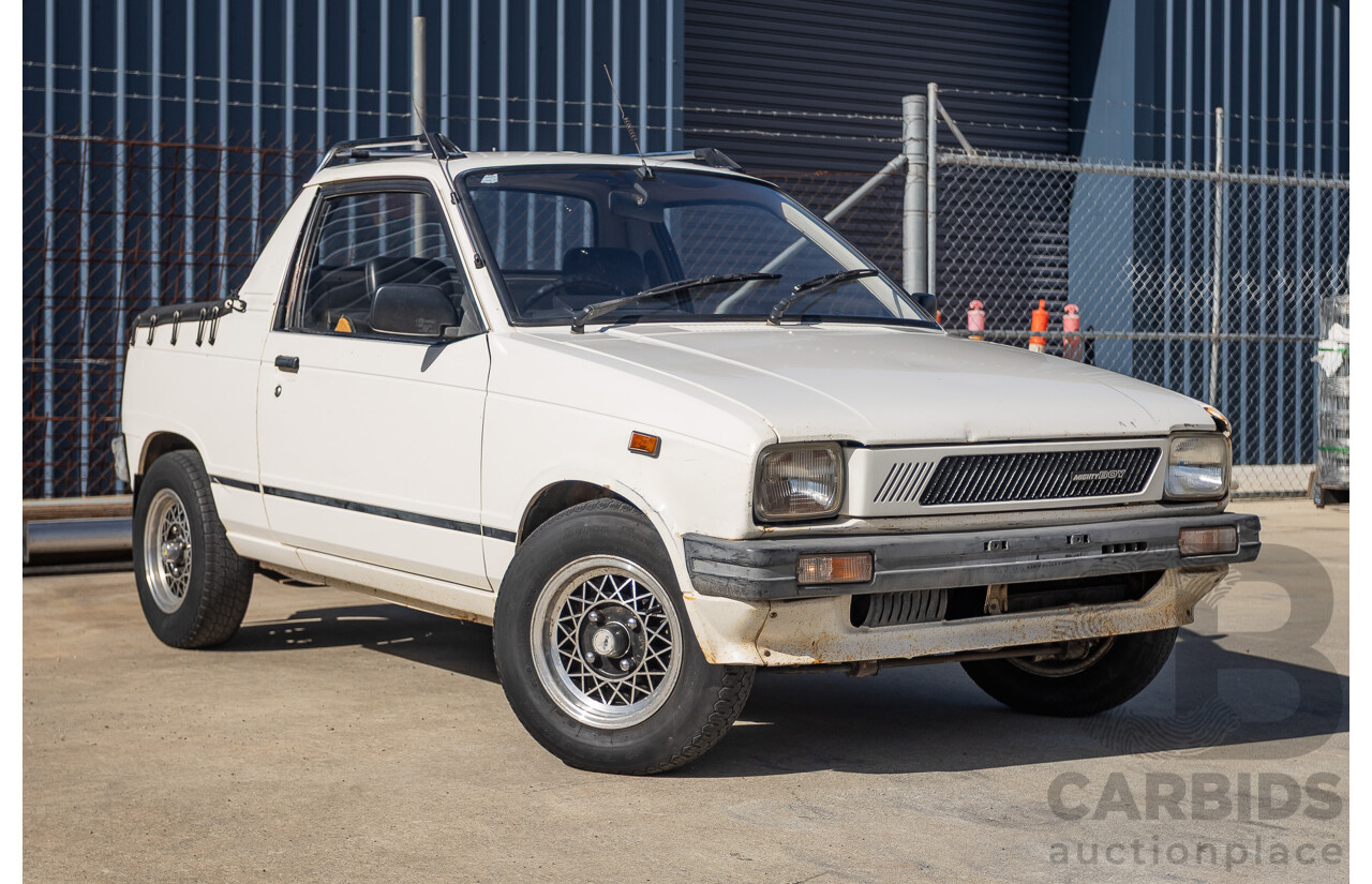 8/1985 Suzuki Mighty Boy (SS40T) 2d Pick Up Winter White 543cc