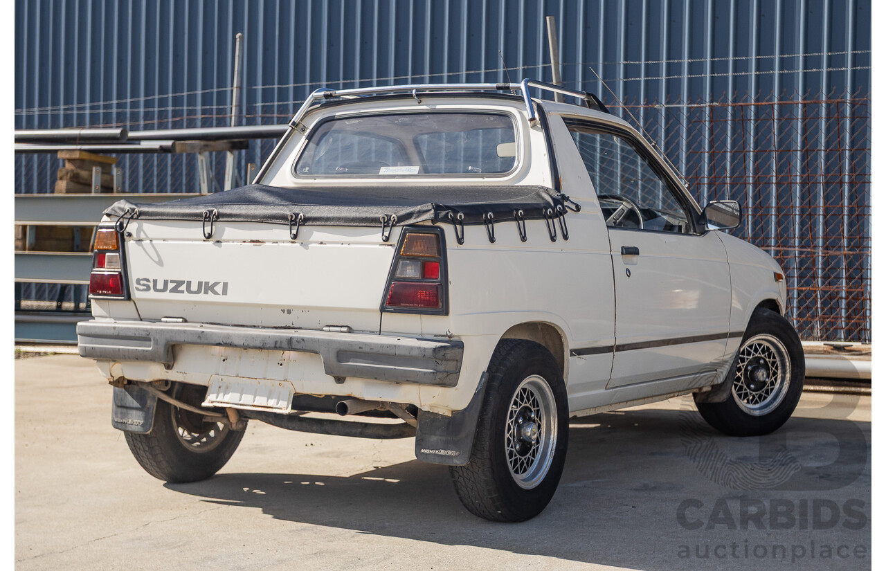 8/1985 Suzuki Mighty Boy (SS40T) 2d Pick Up Winter White 543cc
