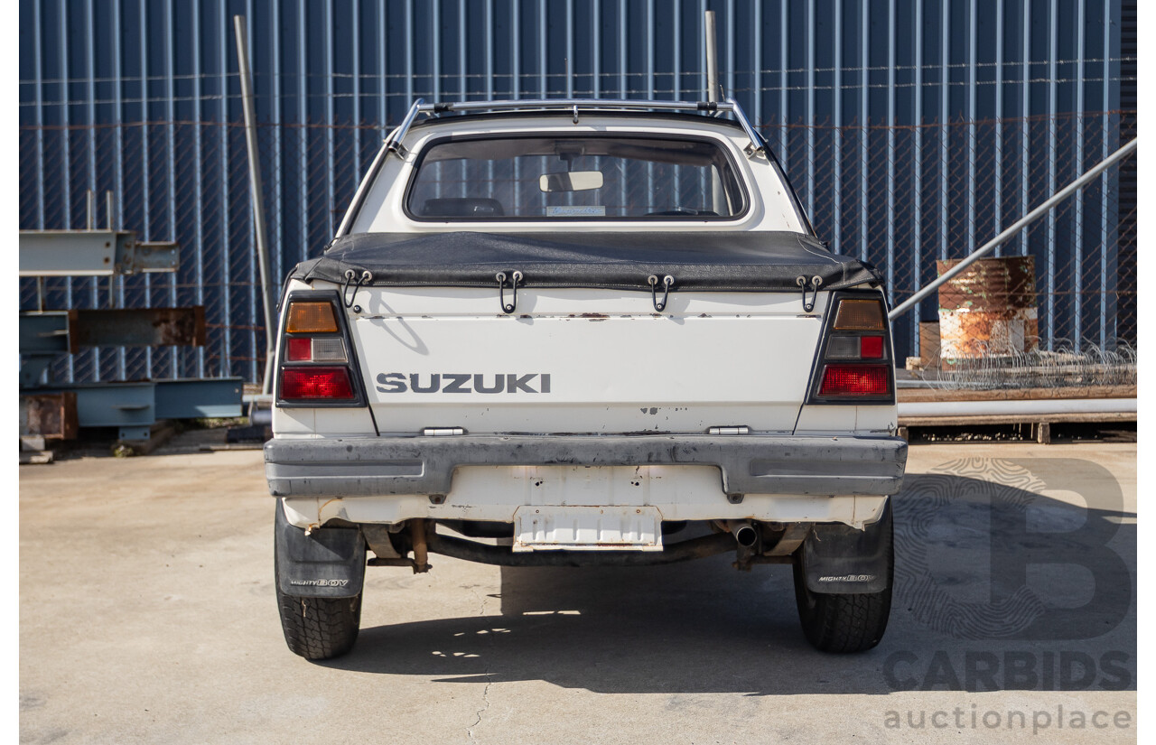 8/1985 Suzuki Mighty Boy (SS40T) 2d Pick Up Winter White 543cc