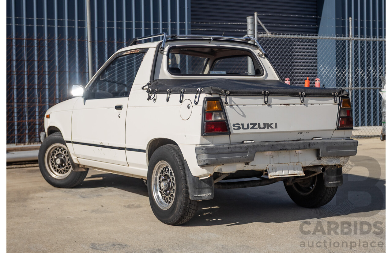 8/1985 Suzuki Mighty Boy (SS40T) 2d Pick Up Winter White 543cc