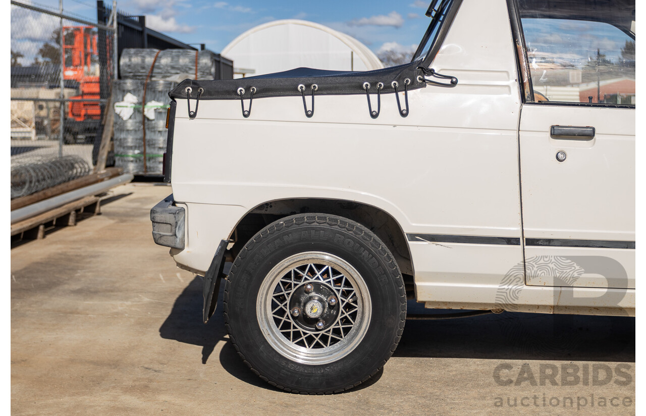 8/1985 Suzuki Mighty Boy (SS40T) 2d Pick Up Winter White 543cc