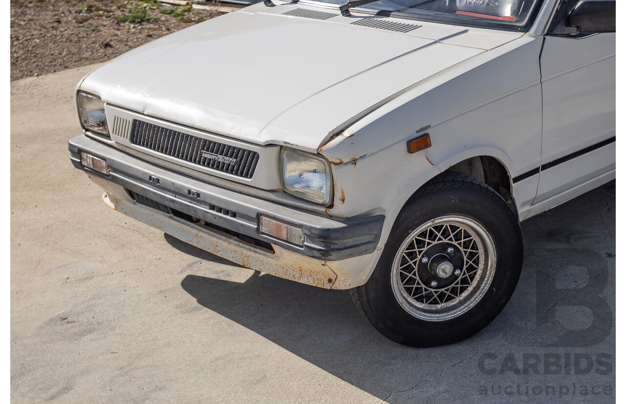 8/1985 Suzuki Mighty Boy (SS40T) 2d Pick Up Winter White 543cc