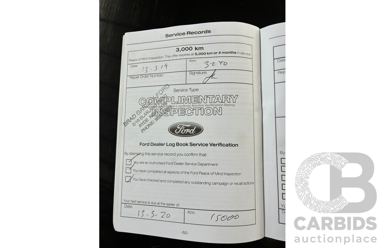 10/2018 Ford Ranger XL 2.2 (4x4) PX MKIII MY19 Double C/Chas White Turbo Diesel 2.2L