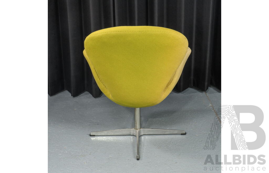 Reproduction Swan Chair with Fabric Upholstery