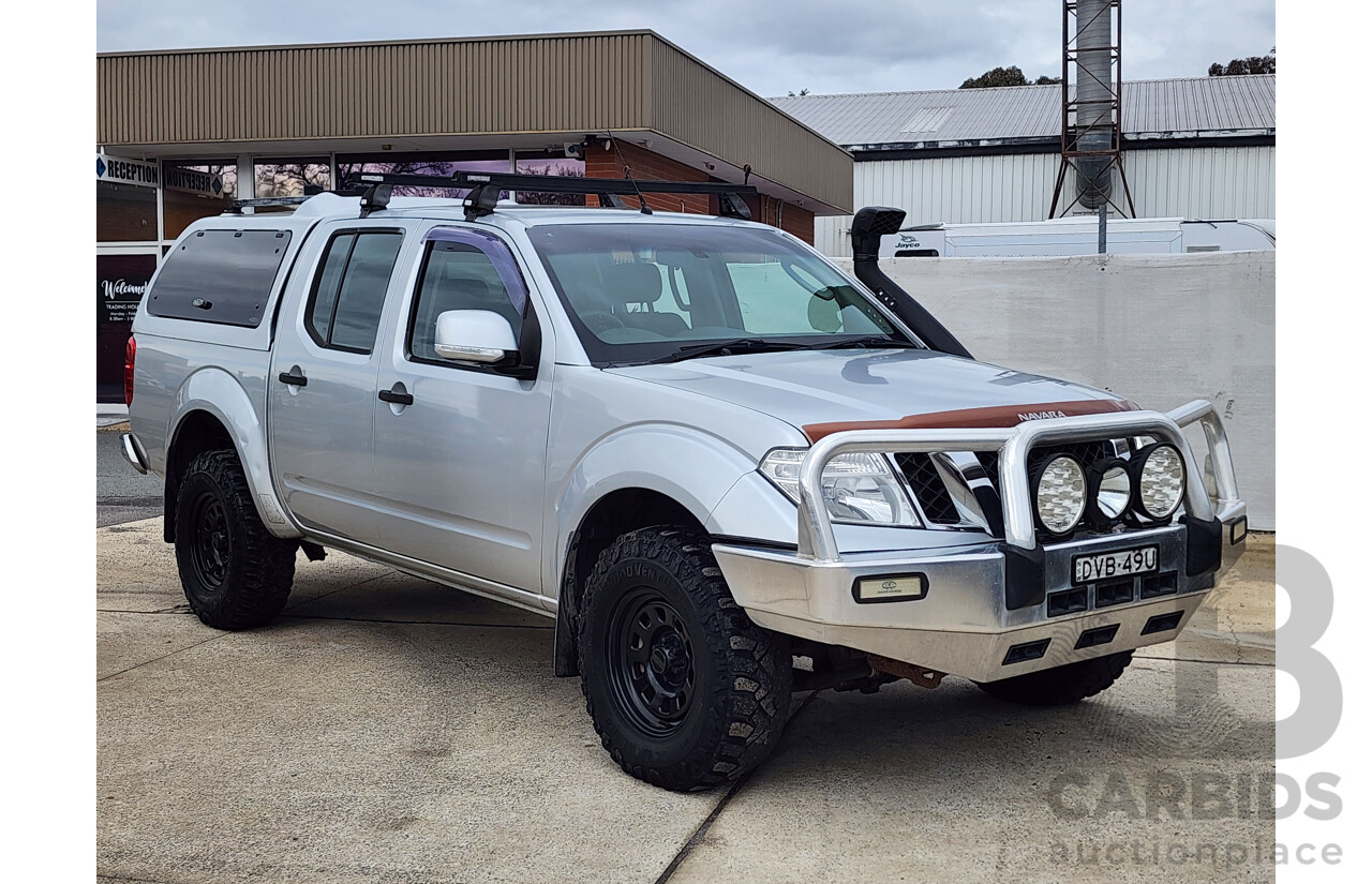 08/2012 Nissan Navara ST (4x4) D40 Dual Cab P/Up Silver 2.5L