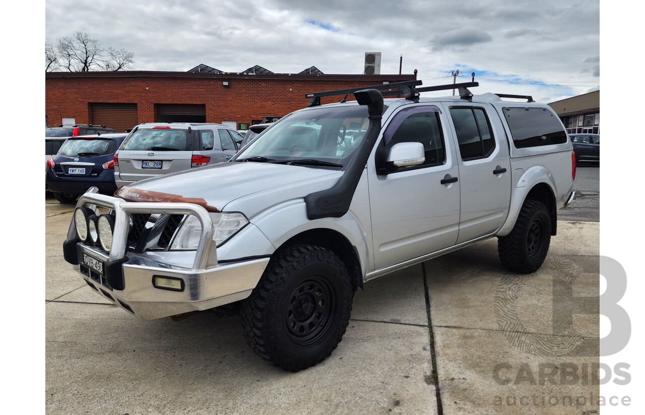 08/2012 Nissan Navara ST (4x4) D40 Dual Cab P/Up Silver 2.5L