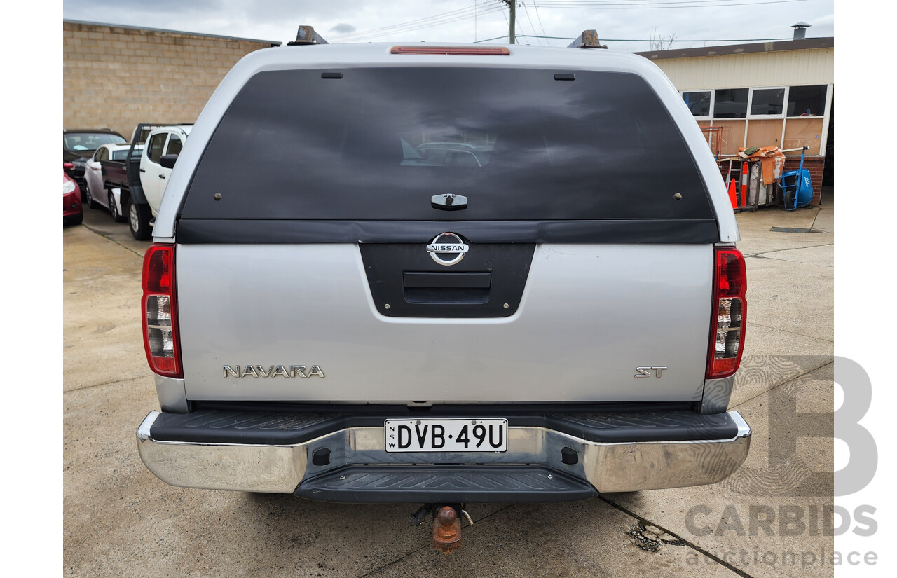 08/2012 Nissan Navara ST (4x4) D40 Dual Cab P/Up Silver 2.5L