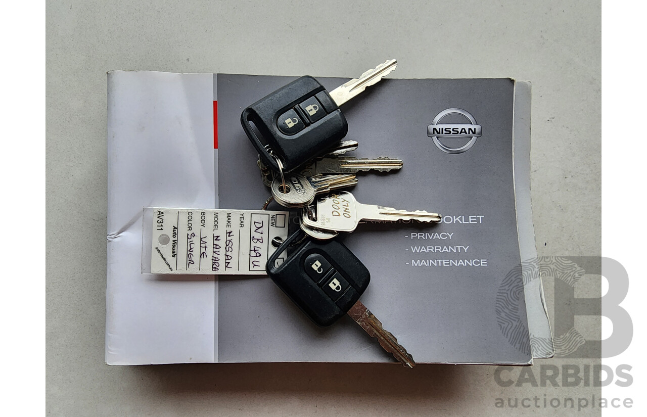 08/2012 Nissan Navara ST (4x4) D40 Dual Cab P/Up Silver 2.5L