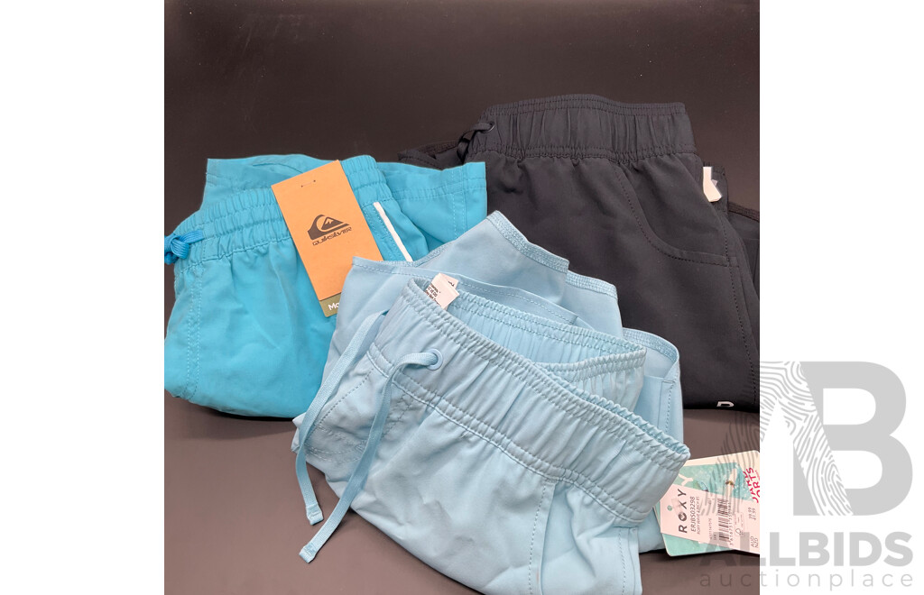 QUILKSILVER Shorts, ROXY Shorts - Lot of 3