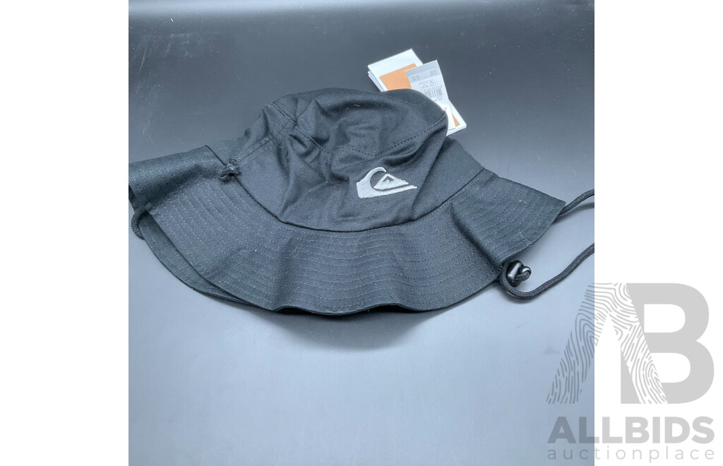 Assorted Hats, Including QUICKSILVER, ROXY and Others, QUICKSILVER Bag, ROXY Bikini's - Lot of 6