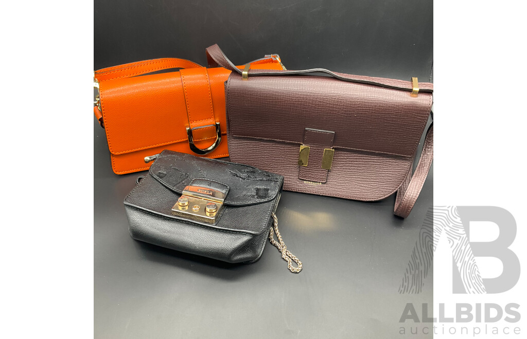 FURLA Handbag, Assorted Bags  - Lot of 3