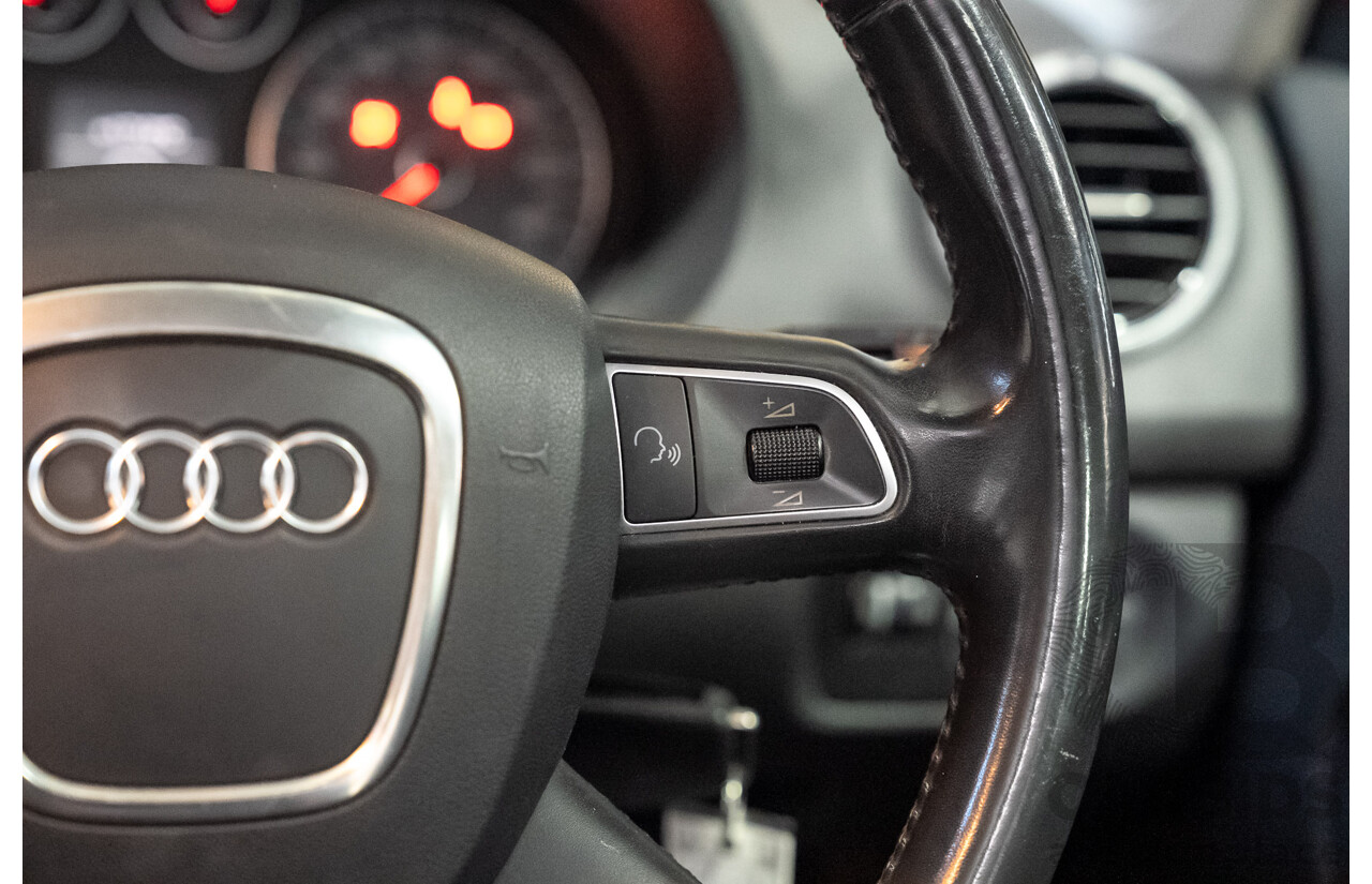 02/2012 Audi A3 Sportback 1.6 TDI Attraction 8P MY12 5d Hatchback Black Turbo Diesel 1.6L