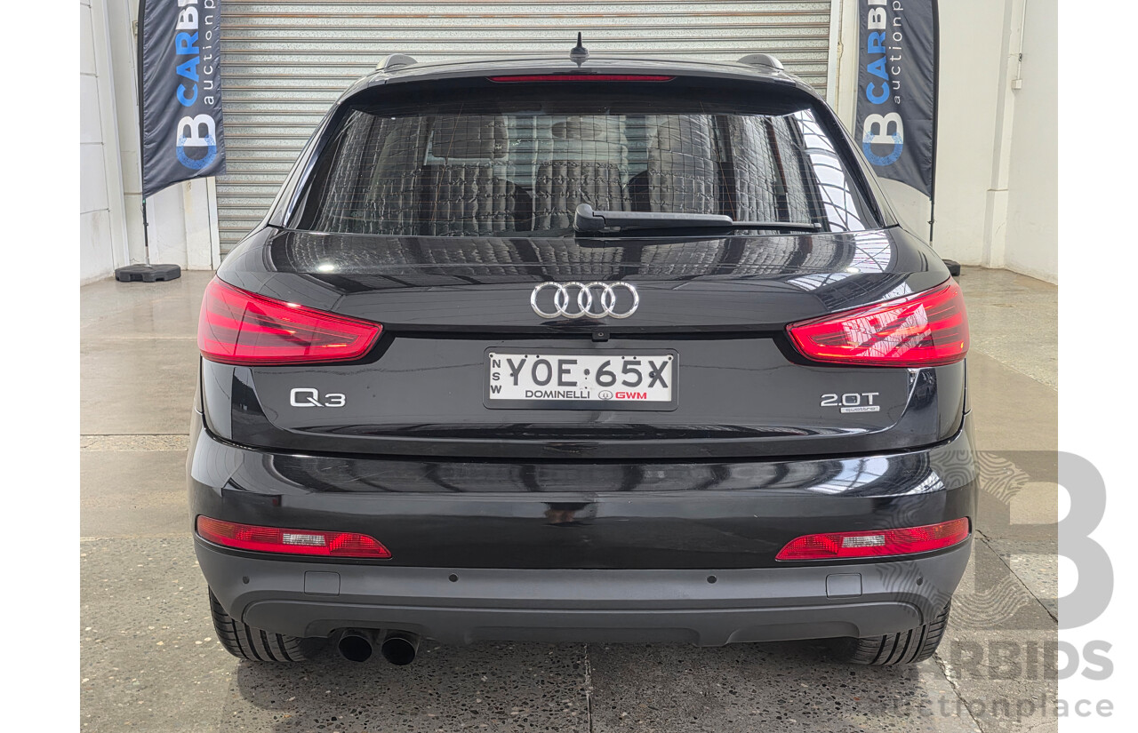 01/2013 Audi Q3 2.0 TFSI QUATTRO 125kW (AWD) 8U 4d Wagon Phantom Black 2.0L