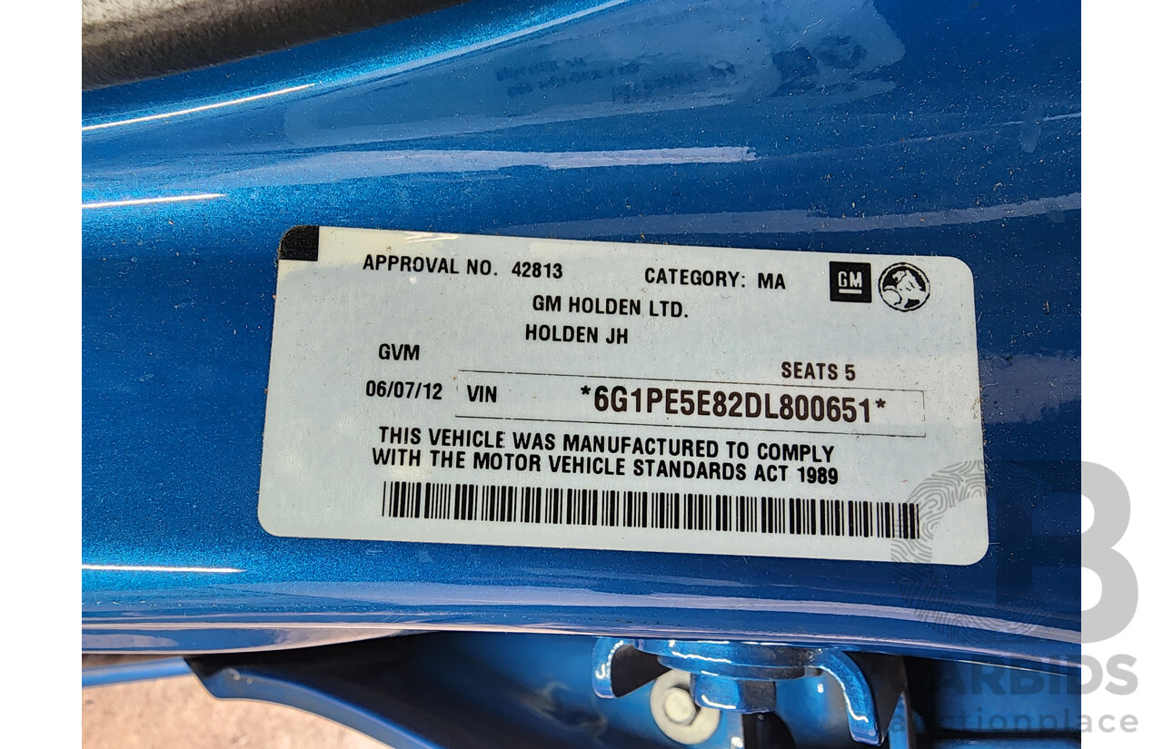 07/2012 Holden Cruze SRi JH MY12 4d Sedan Blue 1.4L
