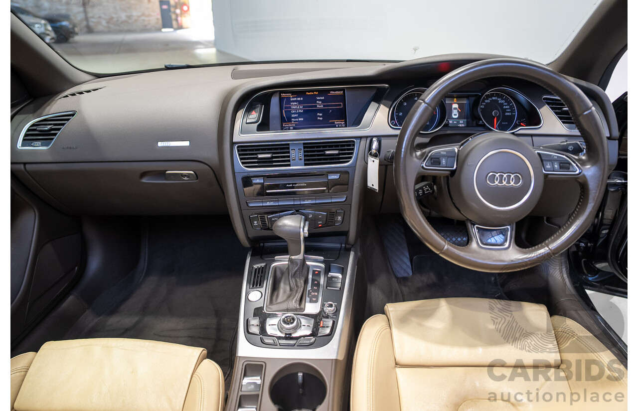 05/2012 Audi A5 2.0 TDI 8T MY12 2d Cabriolet Black 2.0L