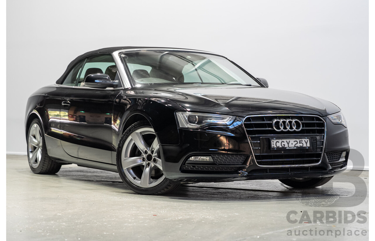 05/2012 Audi A5 2.0 TDI 8T MY12 2d Cabriolet Black 2.0L