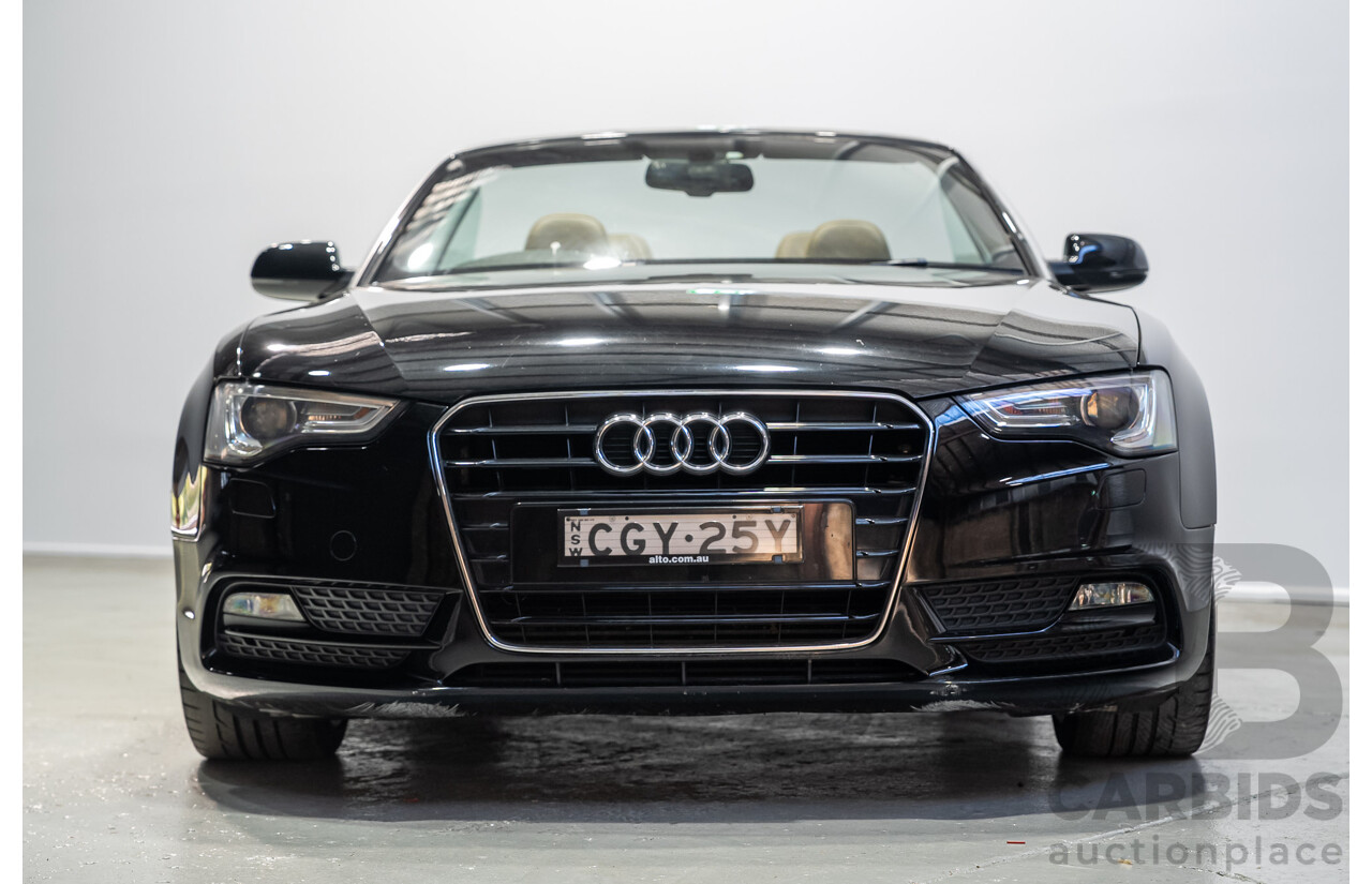 05/2012 Audi A5 2.0 TDI 8T MY12 2d Cabriolet Black 2.0L