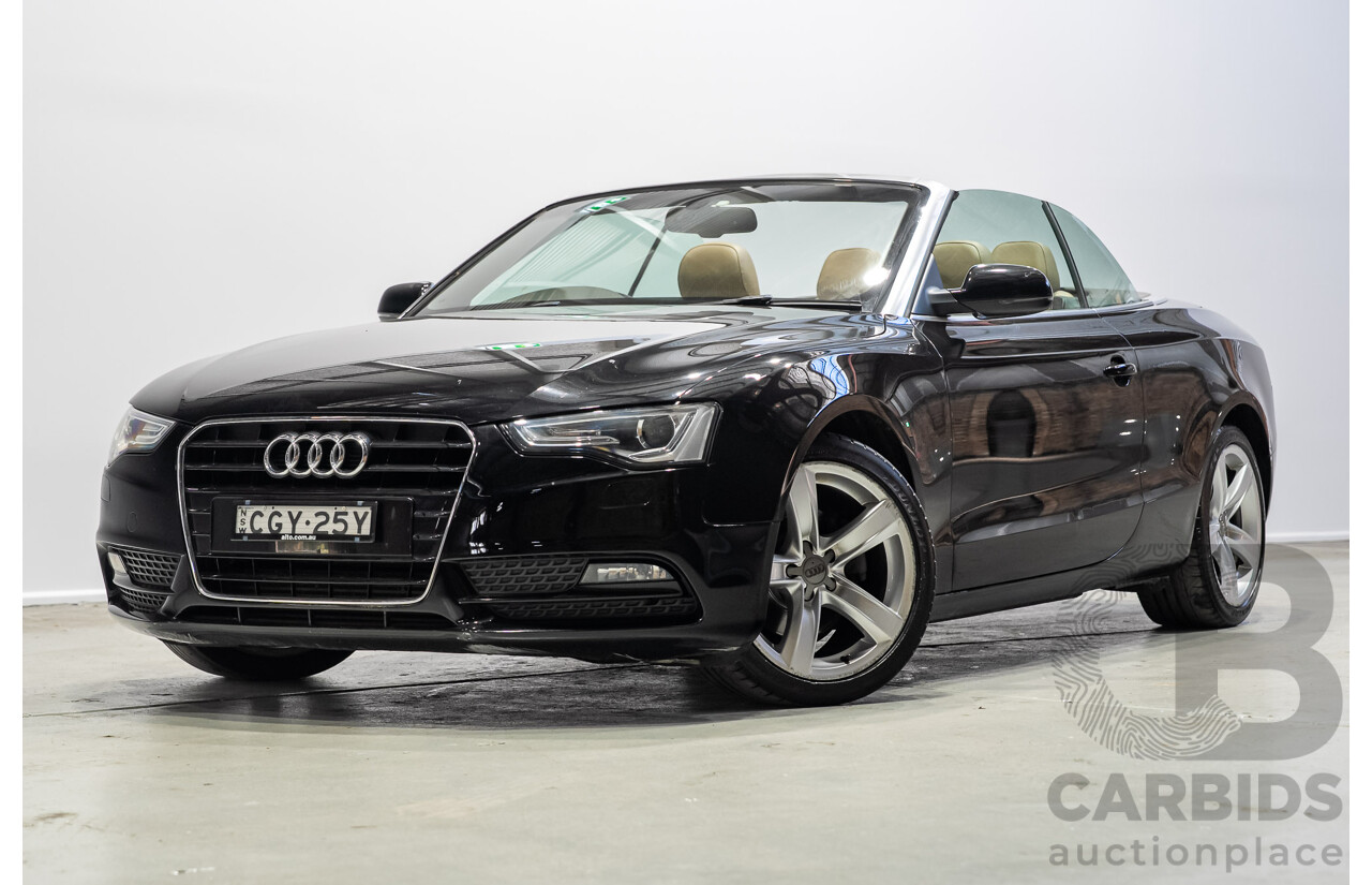 05/2012 Audi A5 2.0 TDI 8T MY12 2d Cabriolet Black 2.0L