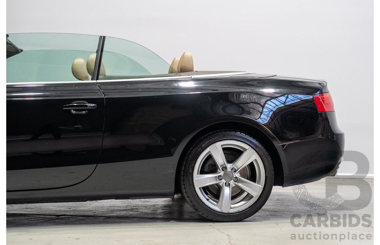 05/2012 Audi A5 2.0 TDI 8T MY12 2d Cabriolet Black 2.0L