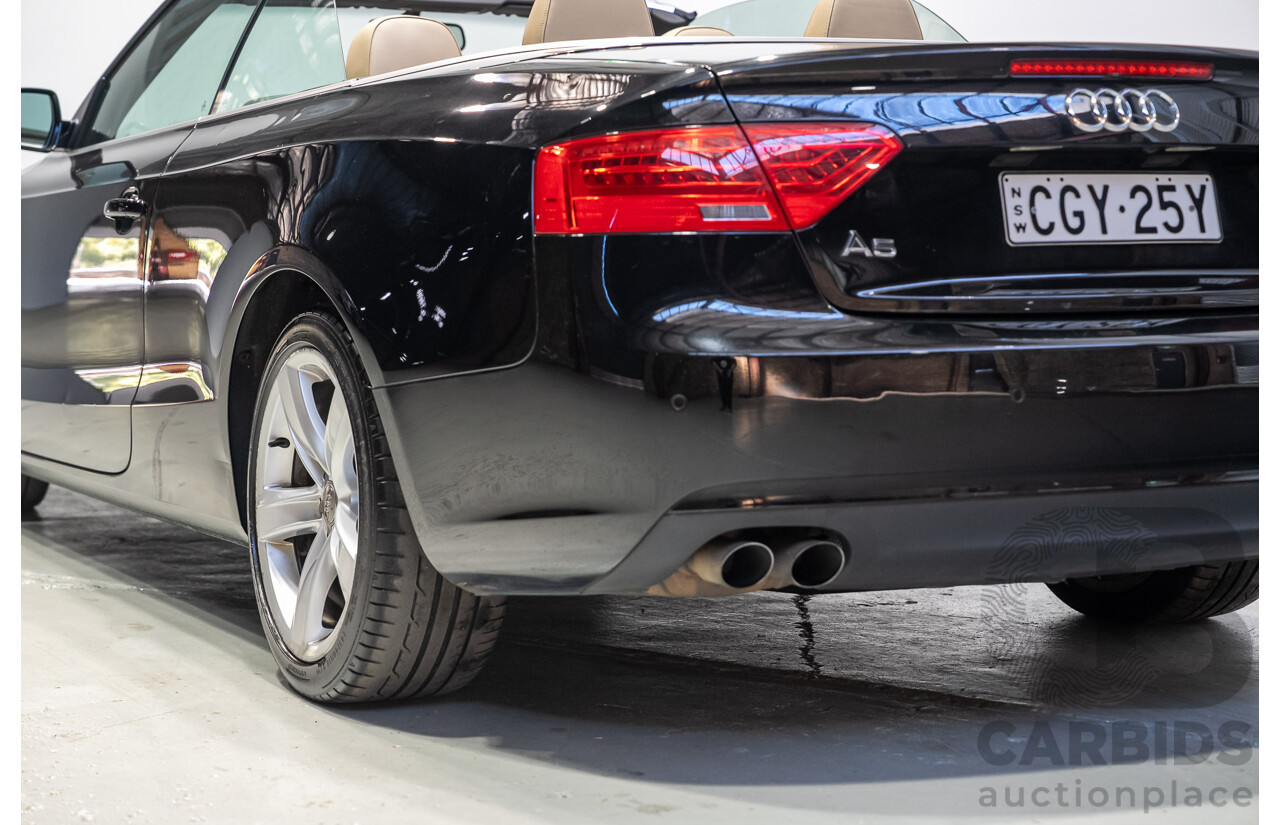 05/2012 Audi A5 2.0 TDI 8T MY12 2d Cabriolet Black 2.0L