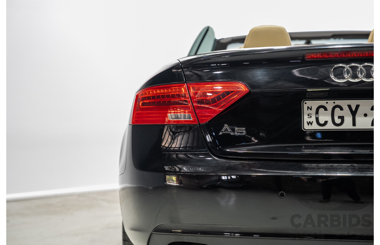 05/2012 Audi A5 2.0 TDI 8T MY12 2d Cabriolet Black 2.0L