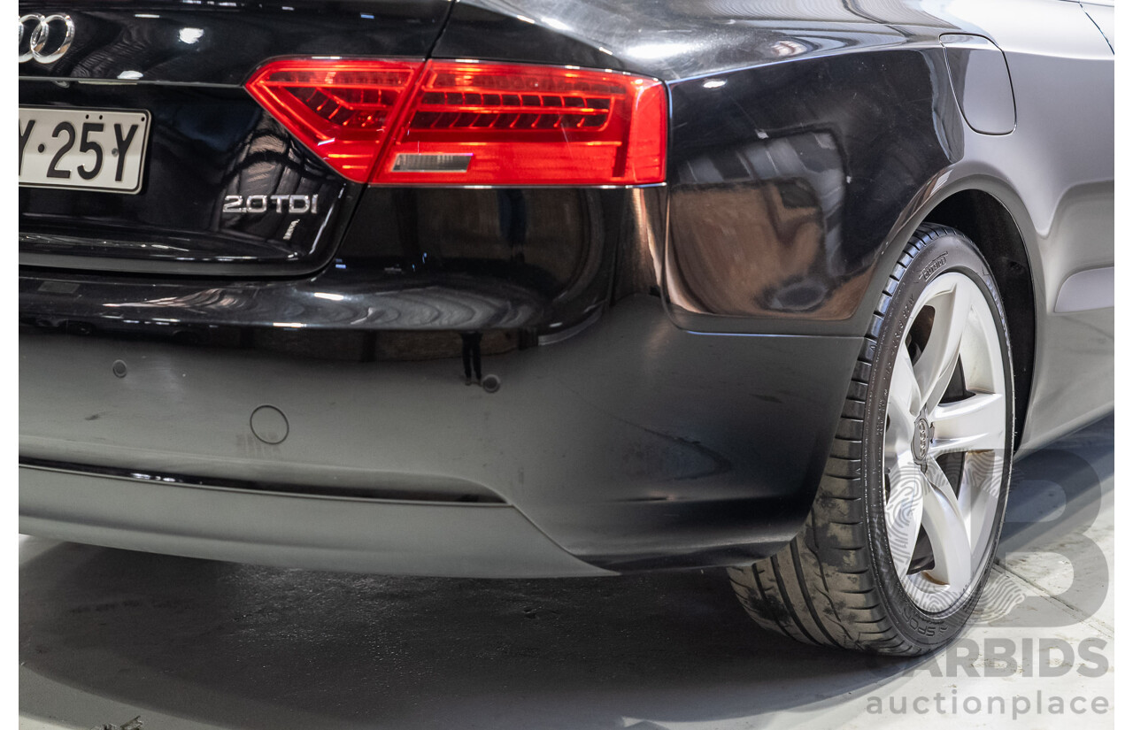 05/2012 Audi A5 2.0 TDI 8T MY12 2d Cabriolet Black 2.0L