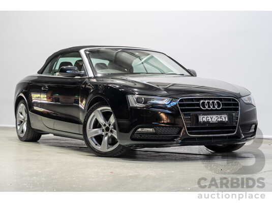 05/2012 Audi A5 2.0 TDI 8T MY12 2d Cabriolet Black 2.0L