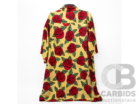 Vintage 1990s Mambo Loud Shirt, Bruce Goold ‘Roses’ Design, Size L