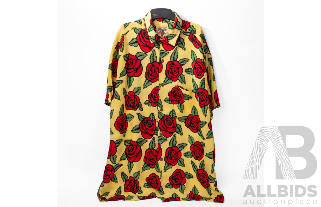 Vintage 1990s Mambo Loud Shirt, Bruce Goold ‘Roses’ Design, Size L