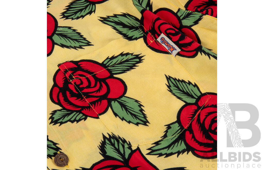 Vintage 1990s Mambo Loud Shirt, Bruce Goold ‘Roses’ Design, Size L