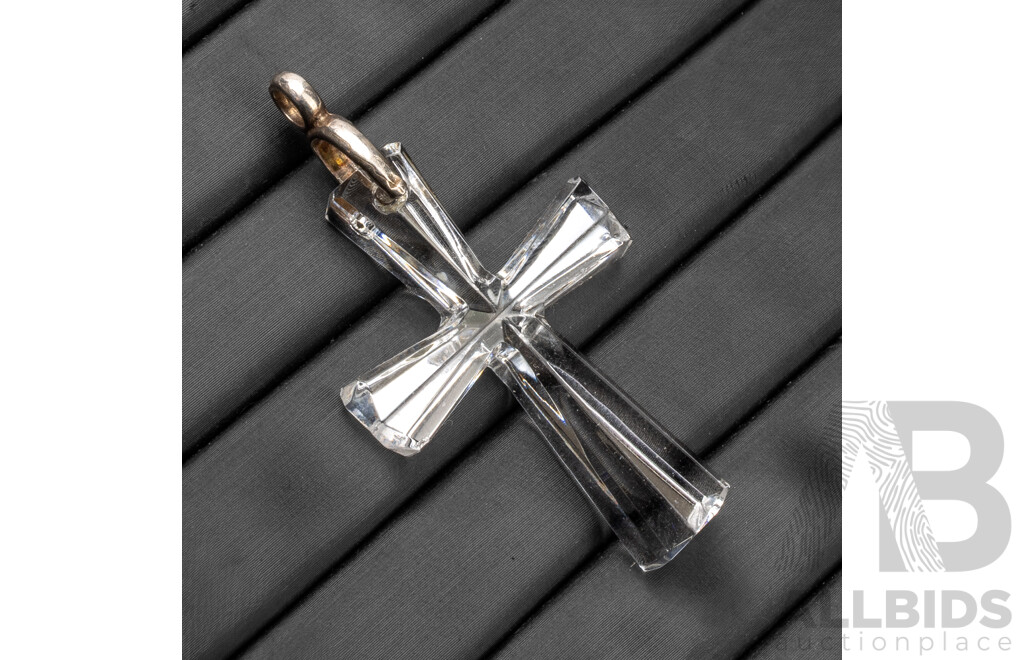 Swarovski Cross with Sterling Silver Bail