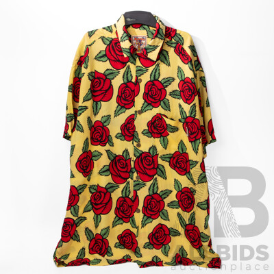 Vintage 1990s Mambo Loud Shirt, Bruce Goold ‘Roses’ Design, Size L