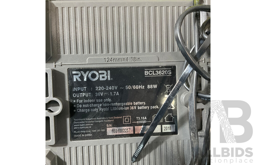 RYOBI 36V Electric Jet Blower (RBL3600J) with 2.6Ah Battery and Charger