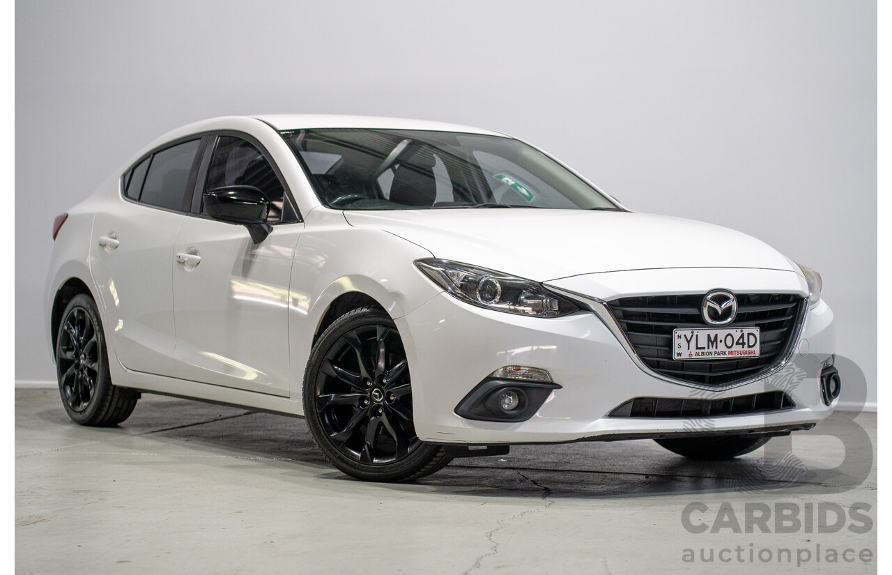 03/2015 Mazda Mazda3 SP25 BM MY15 4d Sedan White 2.5L